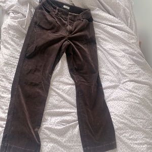 Brown bootcut pants